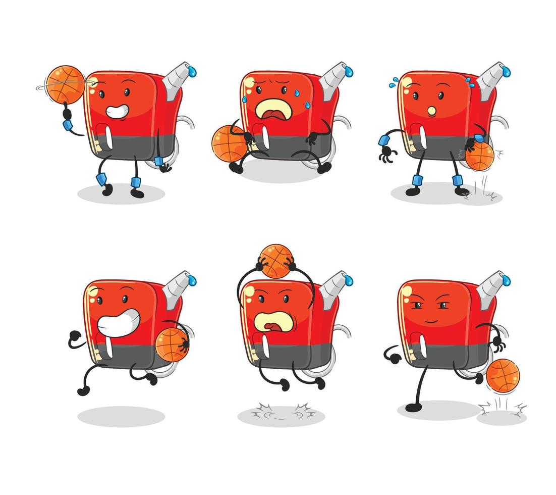 gasoline pump mascot vector