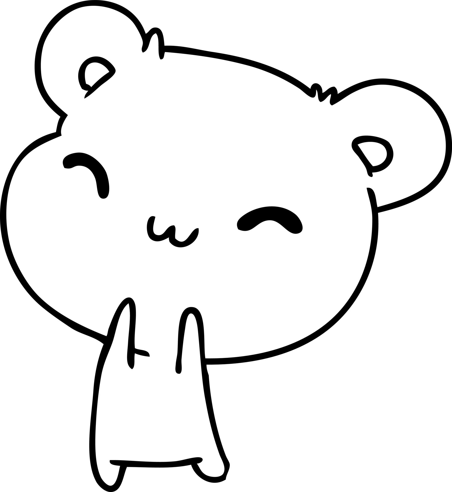 line drawing kawaii cute teddy bear 10738616 Vector Art at Vecteezy