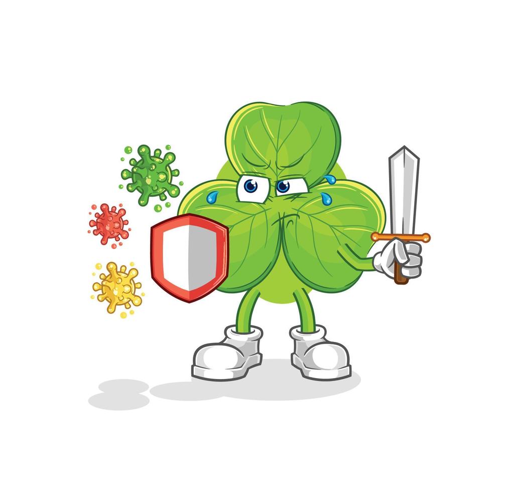 clover character cartoon vector