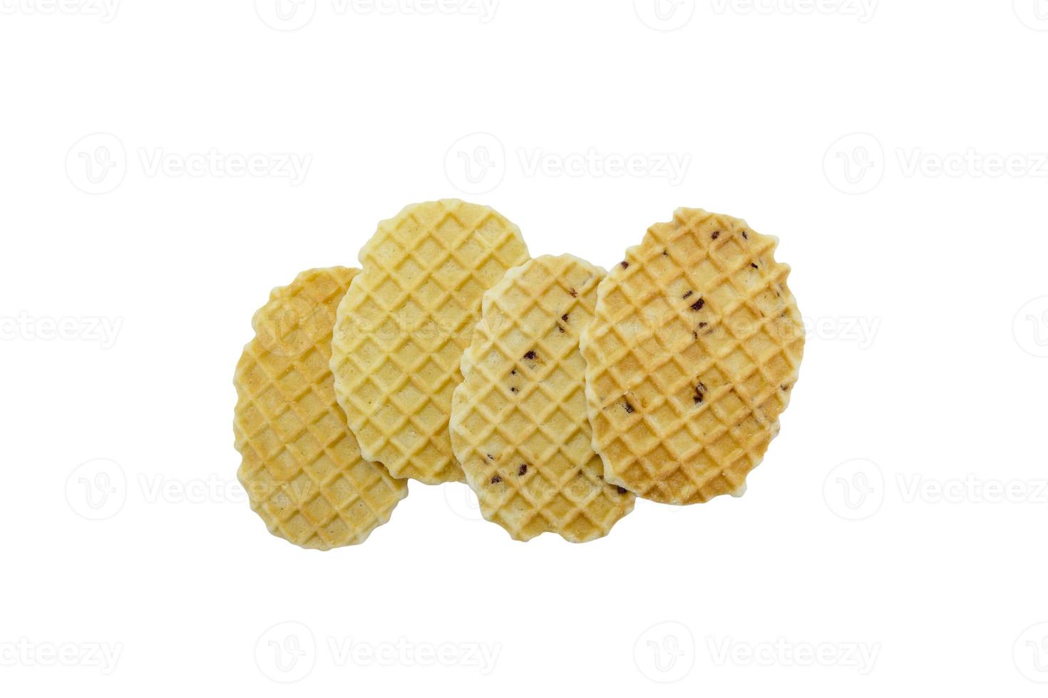 waffle crisp isolated on white background,clipping path photo