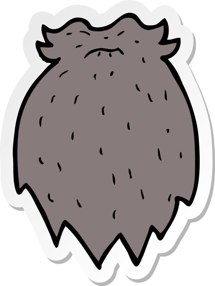 sticker of a cartoon fake beard vector