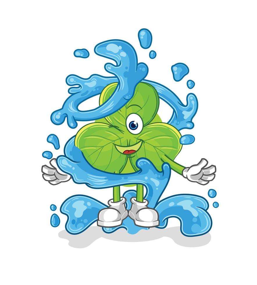 clover luck character illustration vector