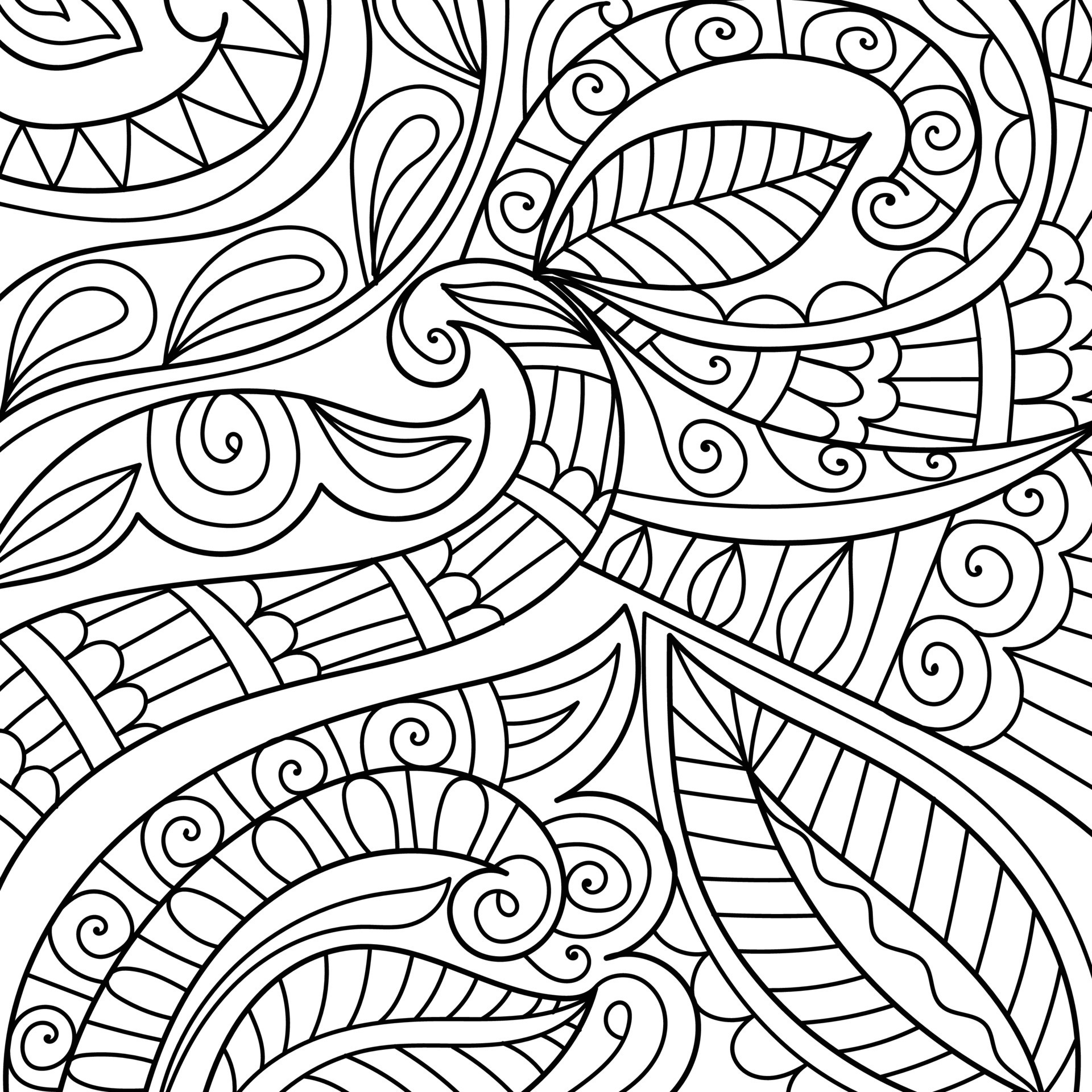 Decorative henna design coloring book page illustration 10739351 Vector