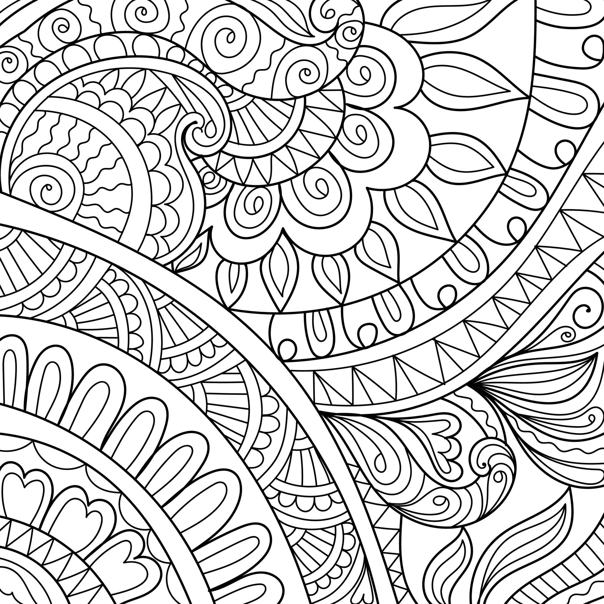 Decorative henna design coloring book page illustration 10739357 Vector ...