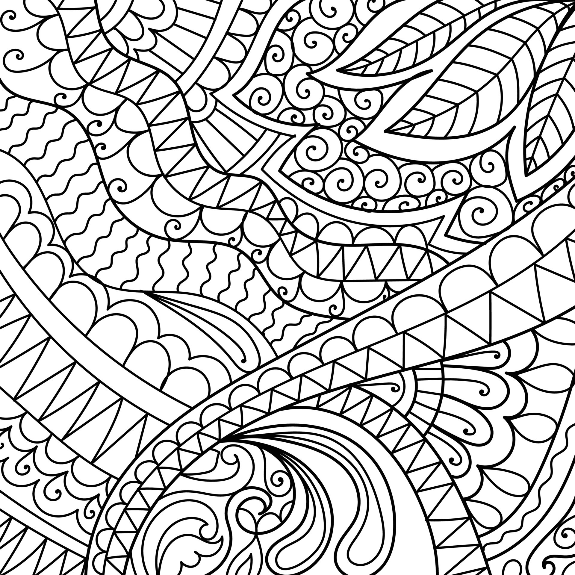 Decorative henna design coloring book page illustration 10739370 Vector ...