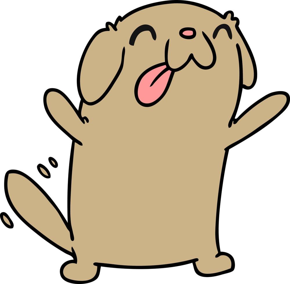 cartoon kawaii of a cute dog vector