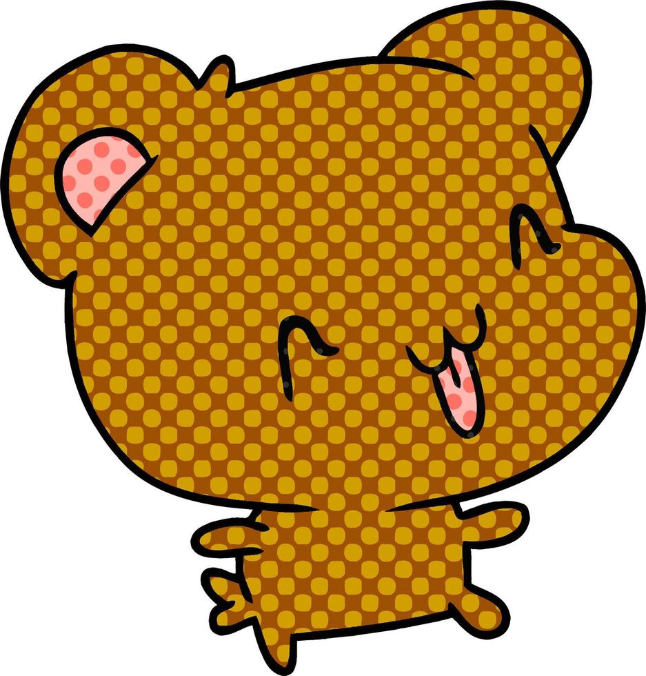 cartoon kawaii cute happy bear 10739760 Vector Art at Vecteezy