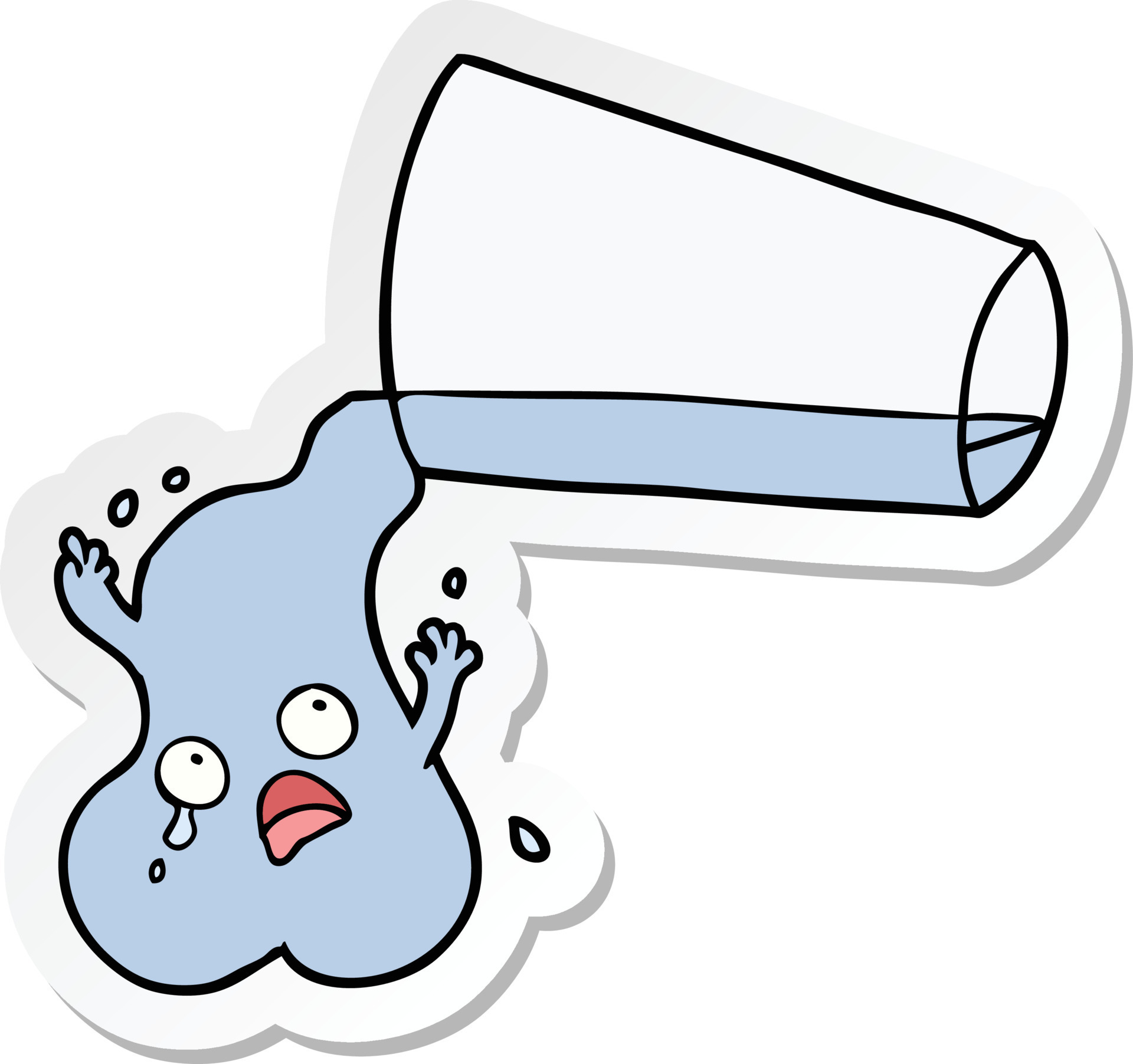 sticker of a pouring water cartoon 10739797 Vector Art at Vecteezy