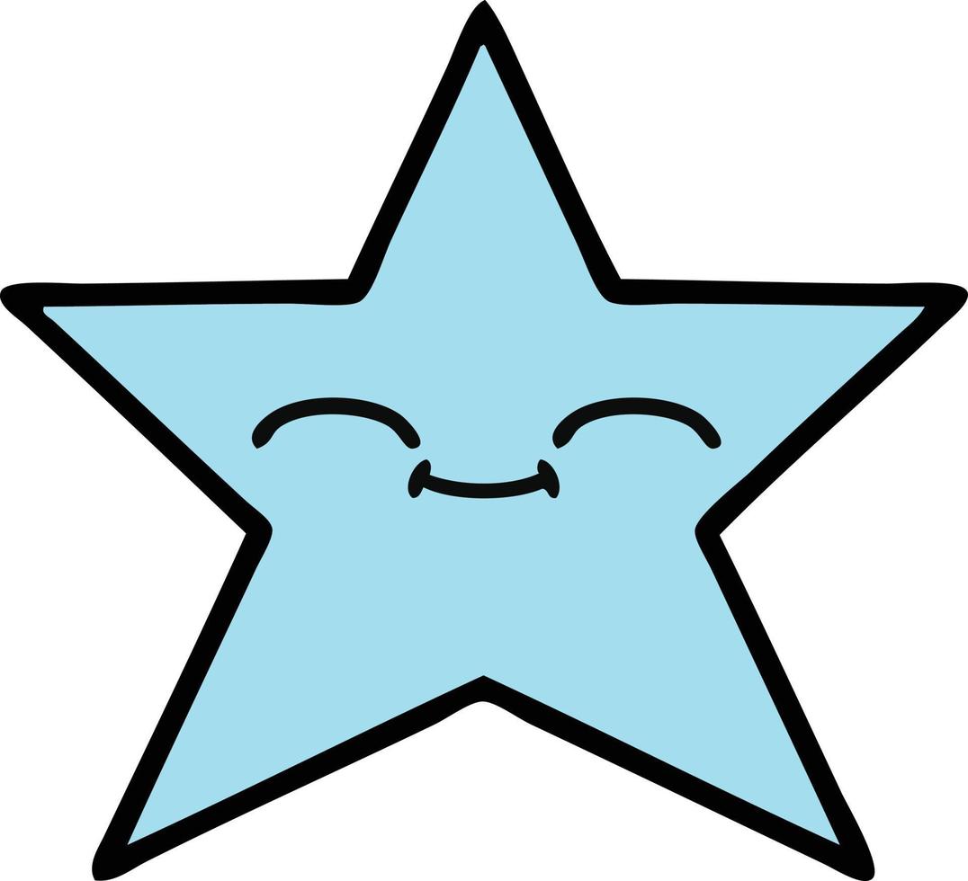 cute cartoon star fish vector