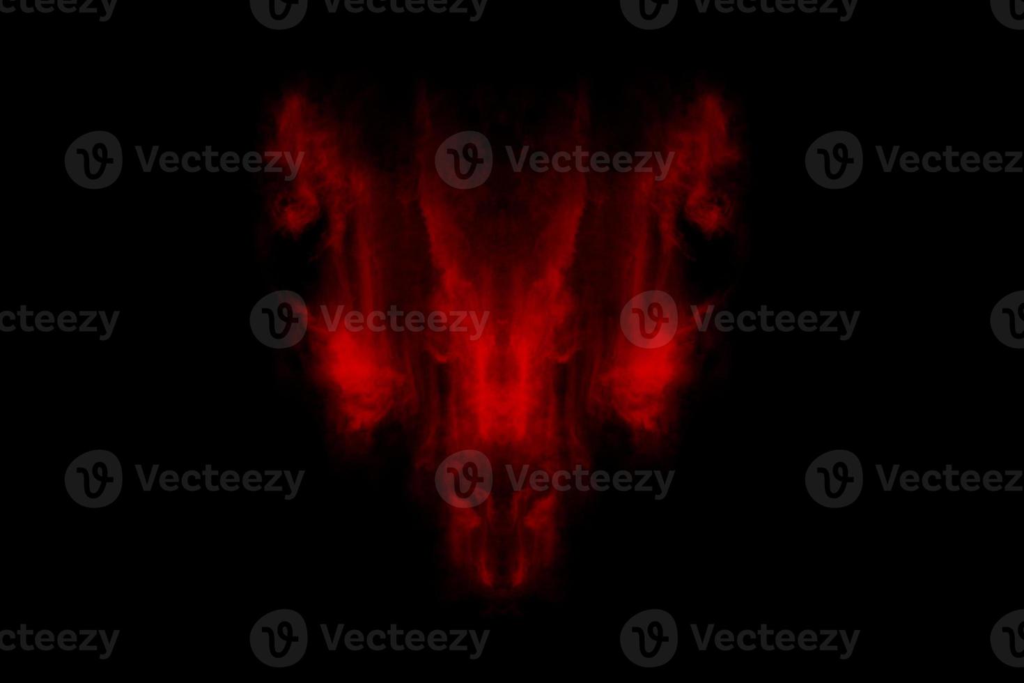 Textured cloud, Abstract red,isolated on black background photo