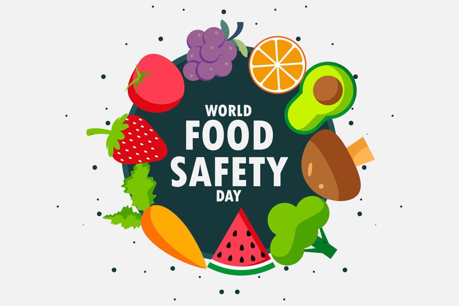 World food safety day background design. vector