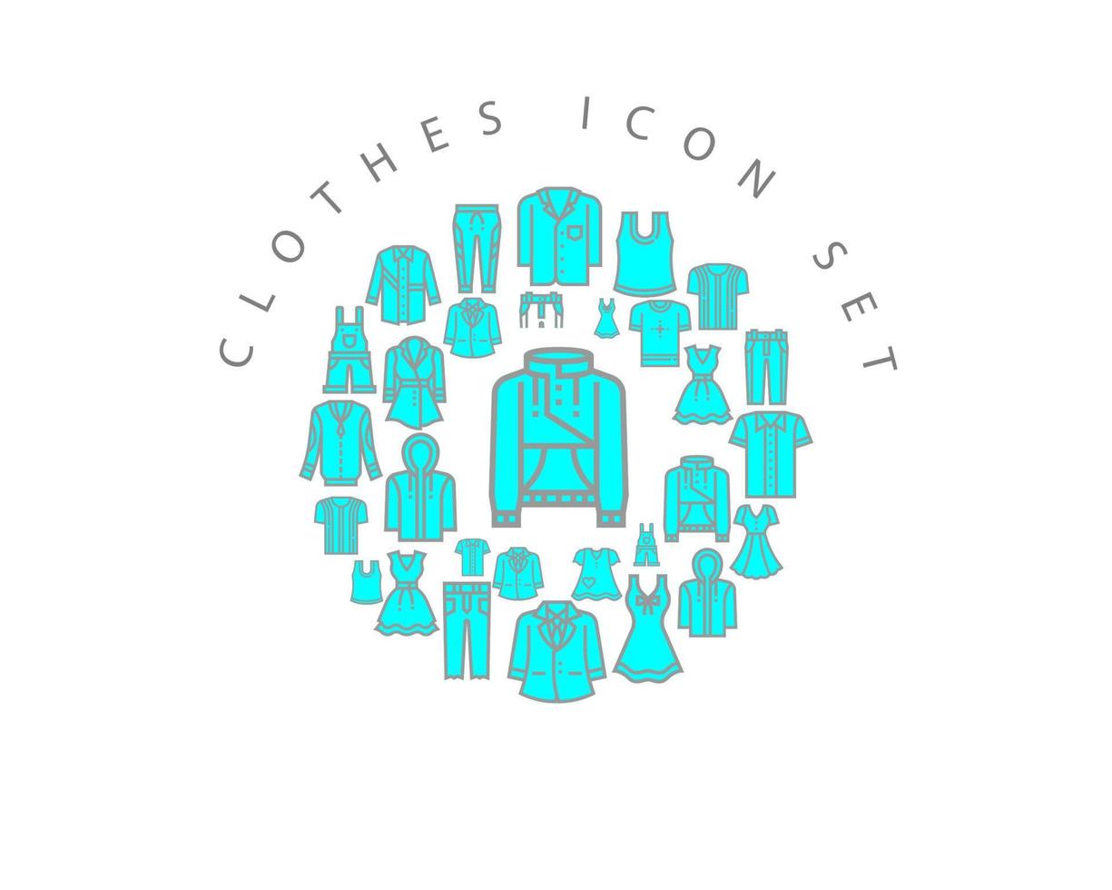 Clothes icon set design on white background vector