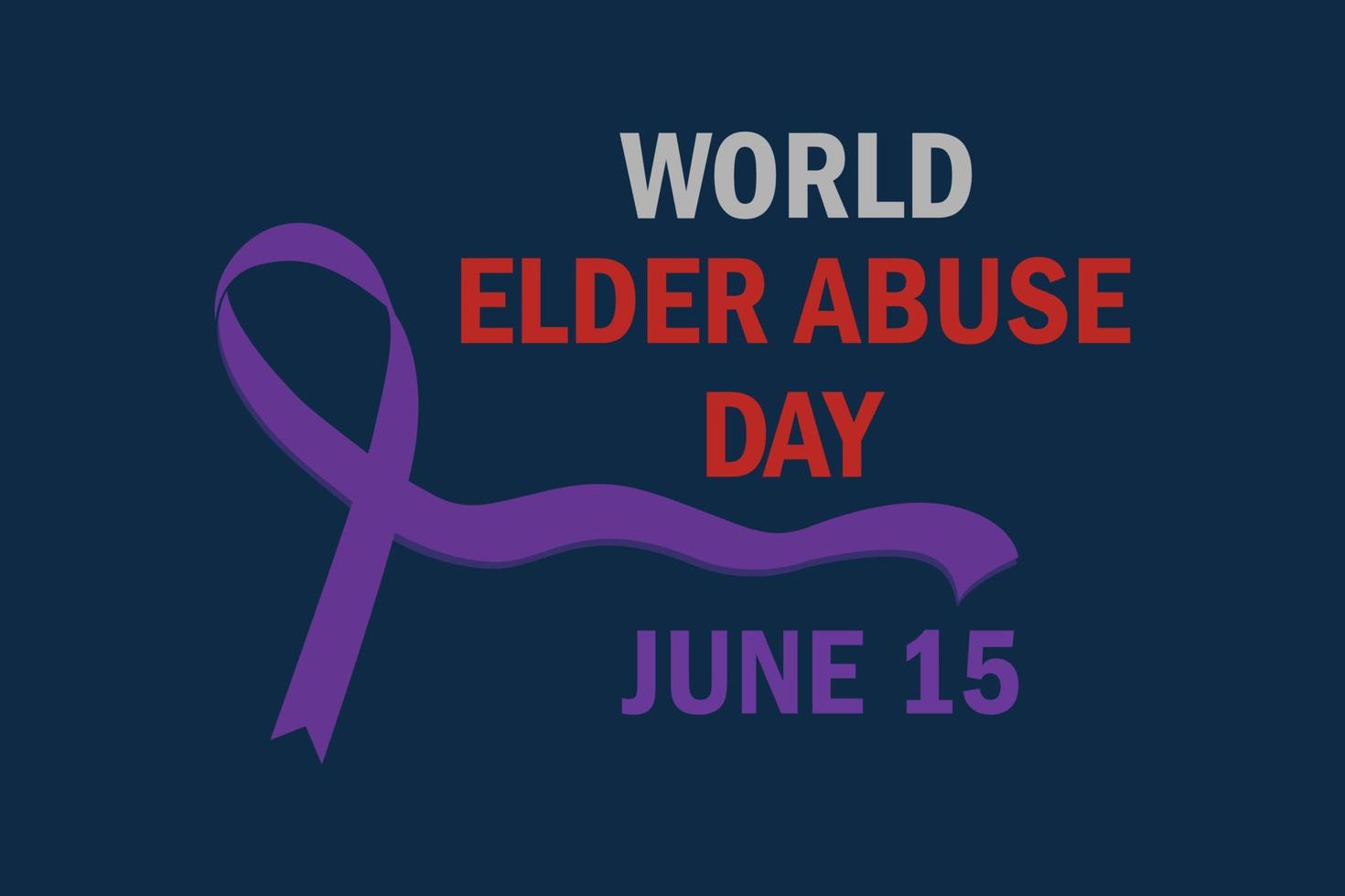 World elder abuse day June 15. vector