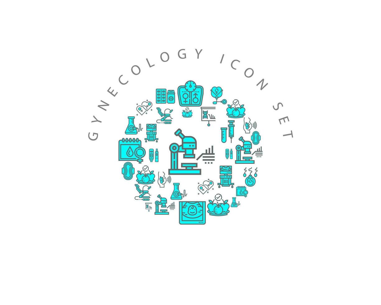 Gynecology elements icon set design on white background vector