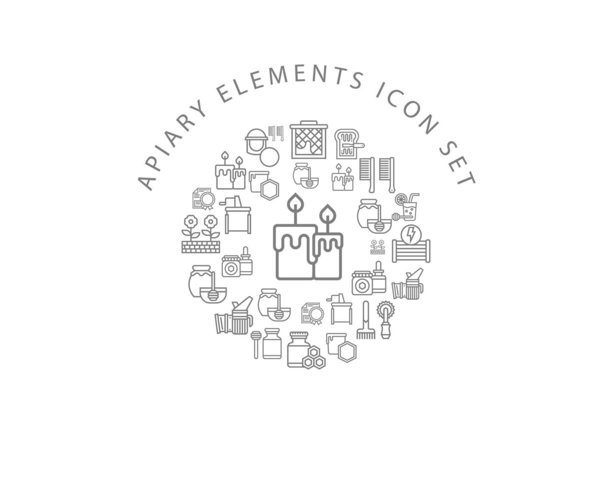 Apiary elements icon set design on white background vector