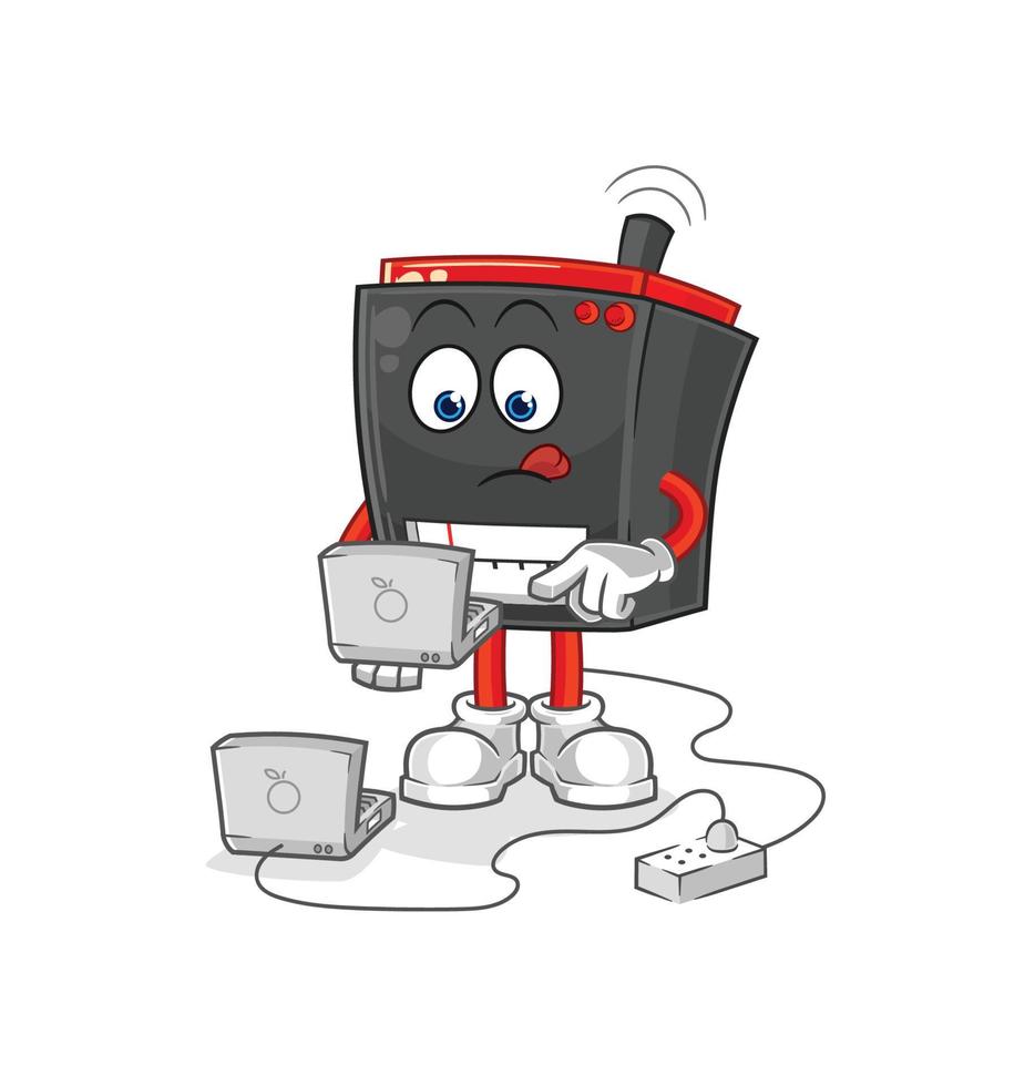 radio cartoon character vector