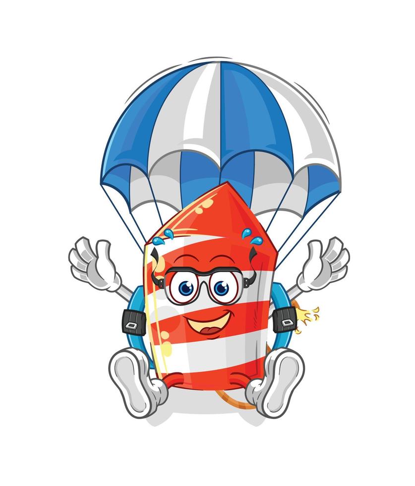 fireworks rocket character vector