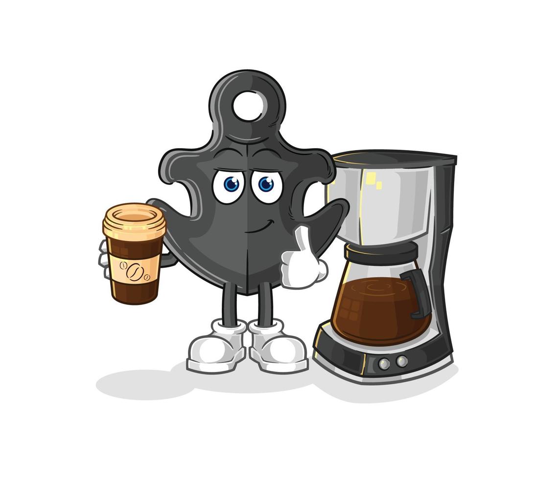 anchor cartoon mascot vector
