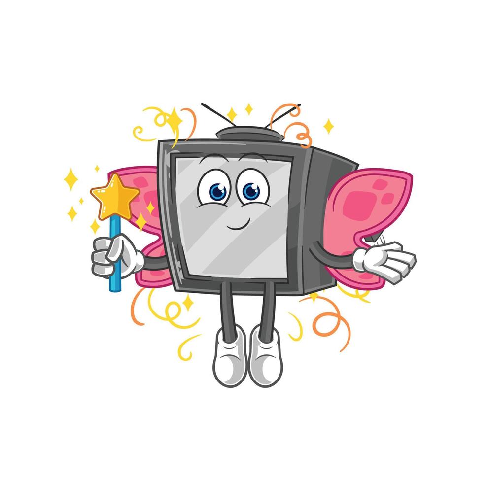 vintage tv cartoon character vector