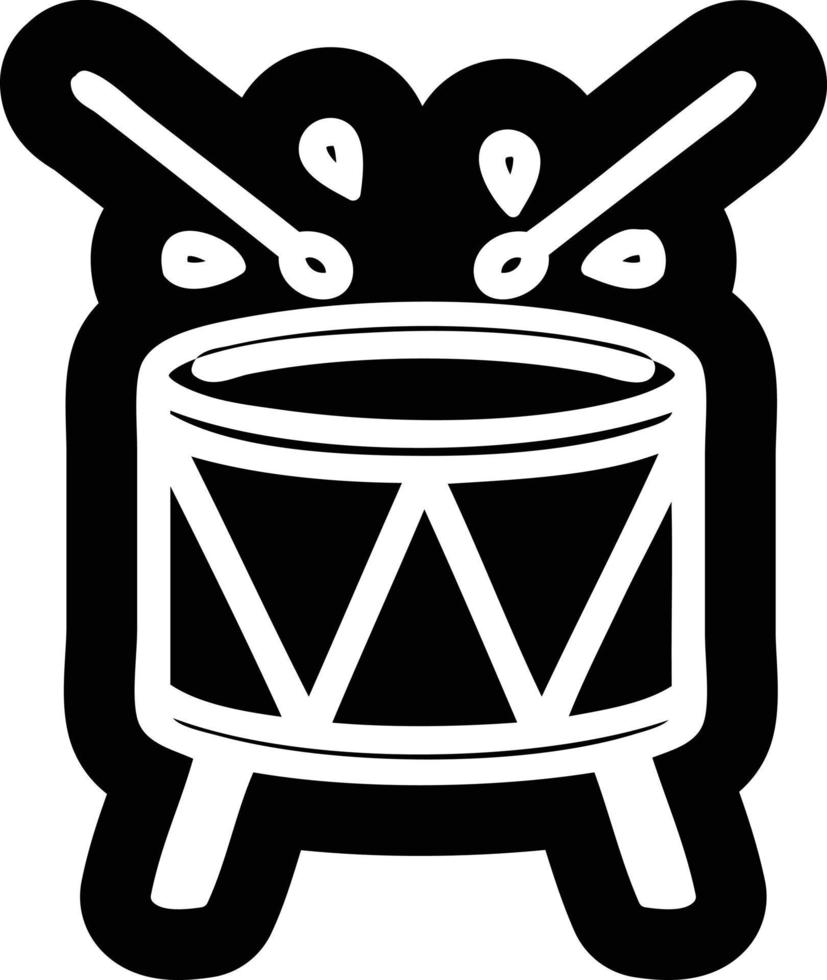 beating drum icon vector