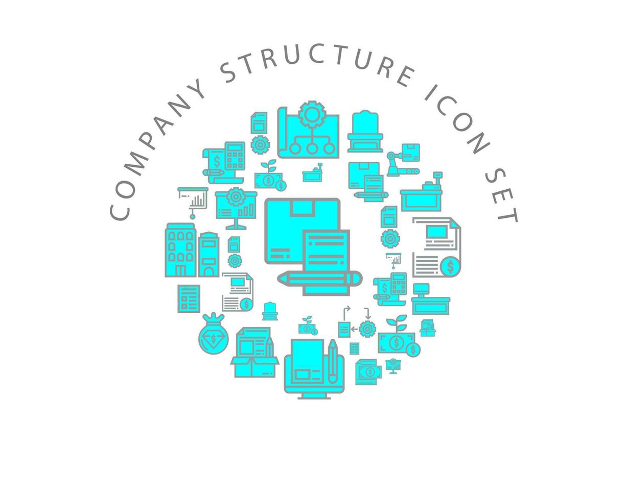 Computer structure icon set design on white background. vector