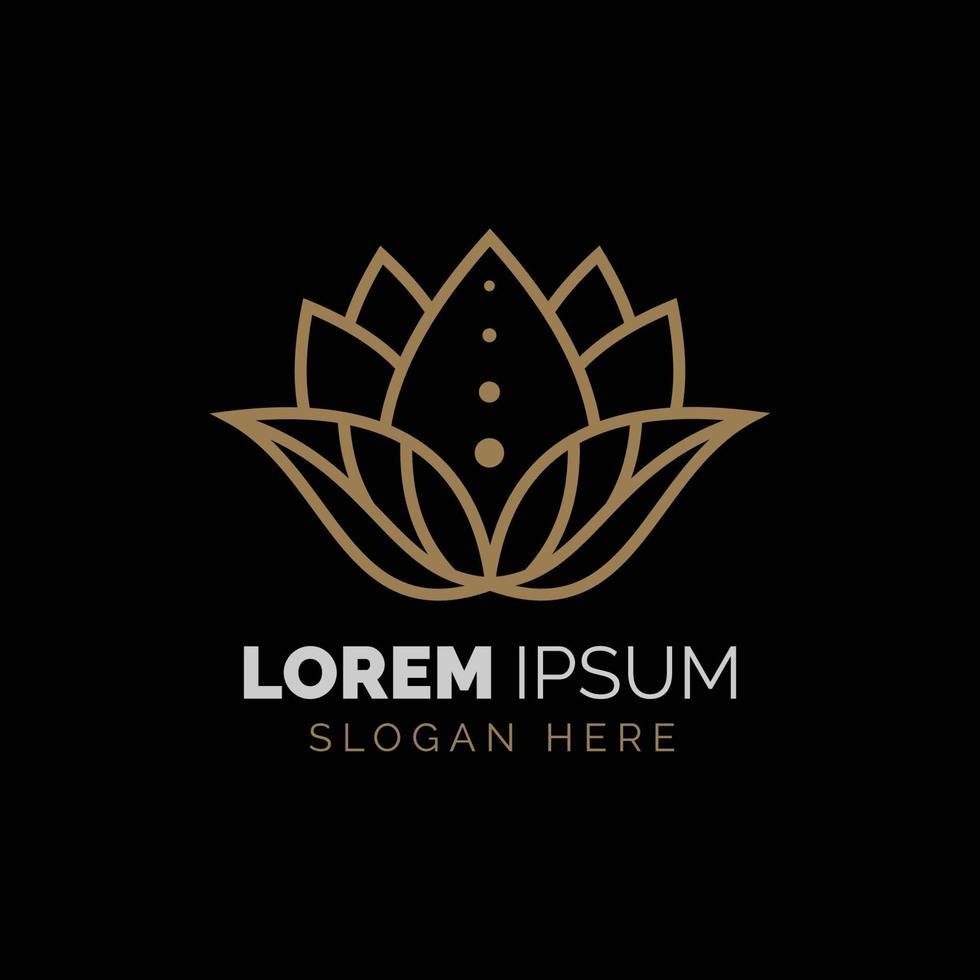 Lotus Flower logo design template icon vector inspiration