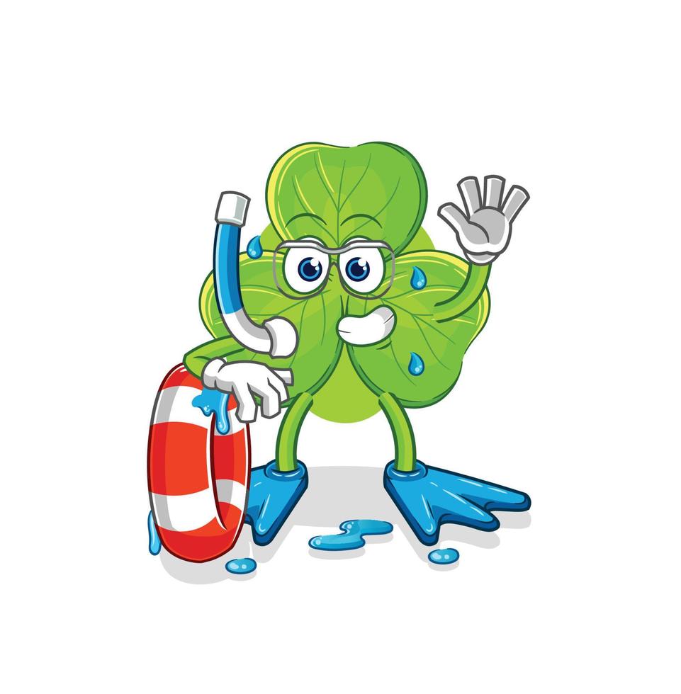 clover cartoon character vector