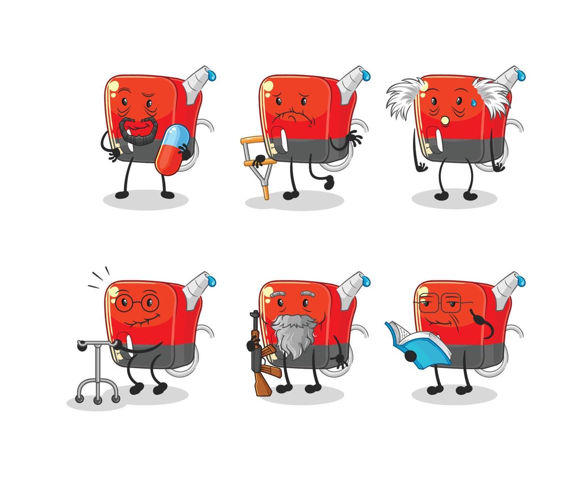 gasoline pump mascot vector