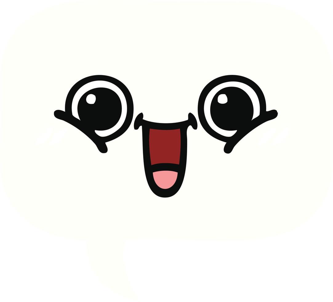 flat color retro cartoon speech bubble vector
