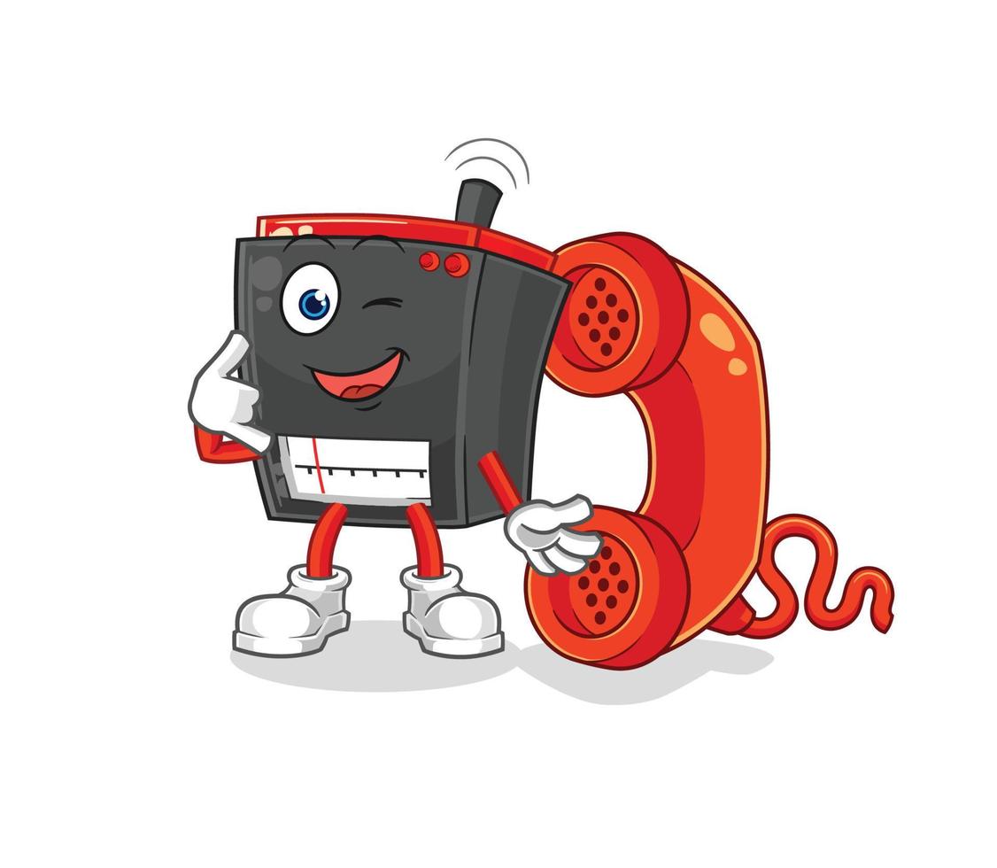 radio cartoon character vector