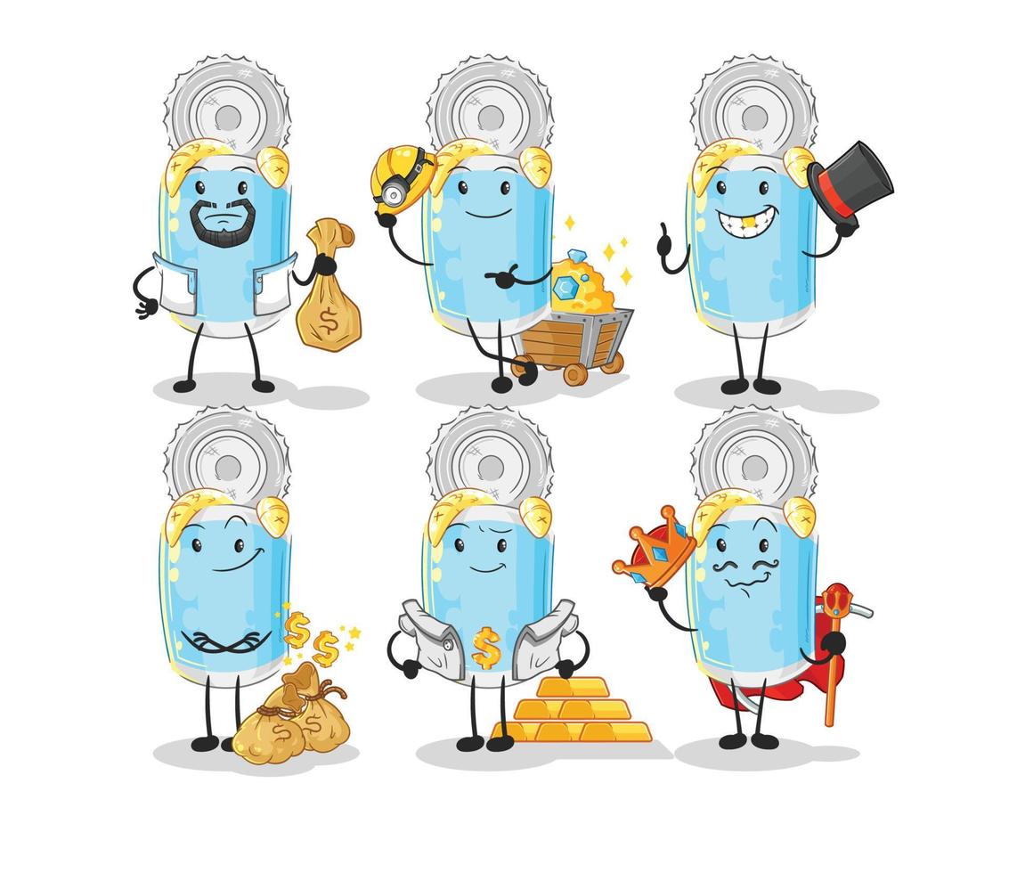 canned fish cartoon vector