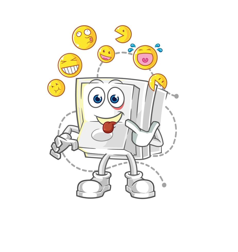 light switch cartoon vector