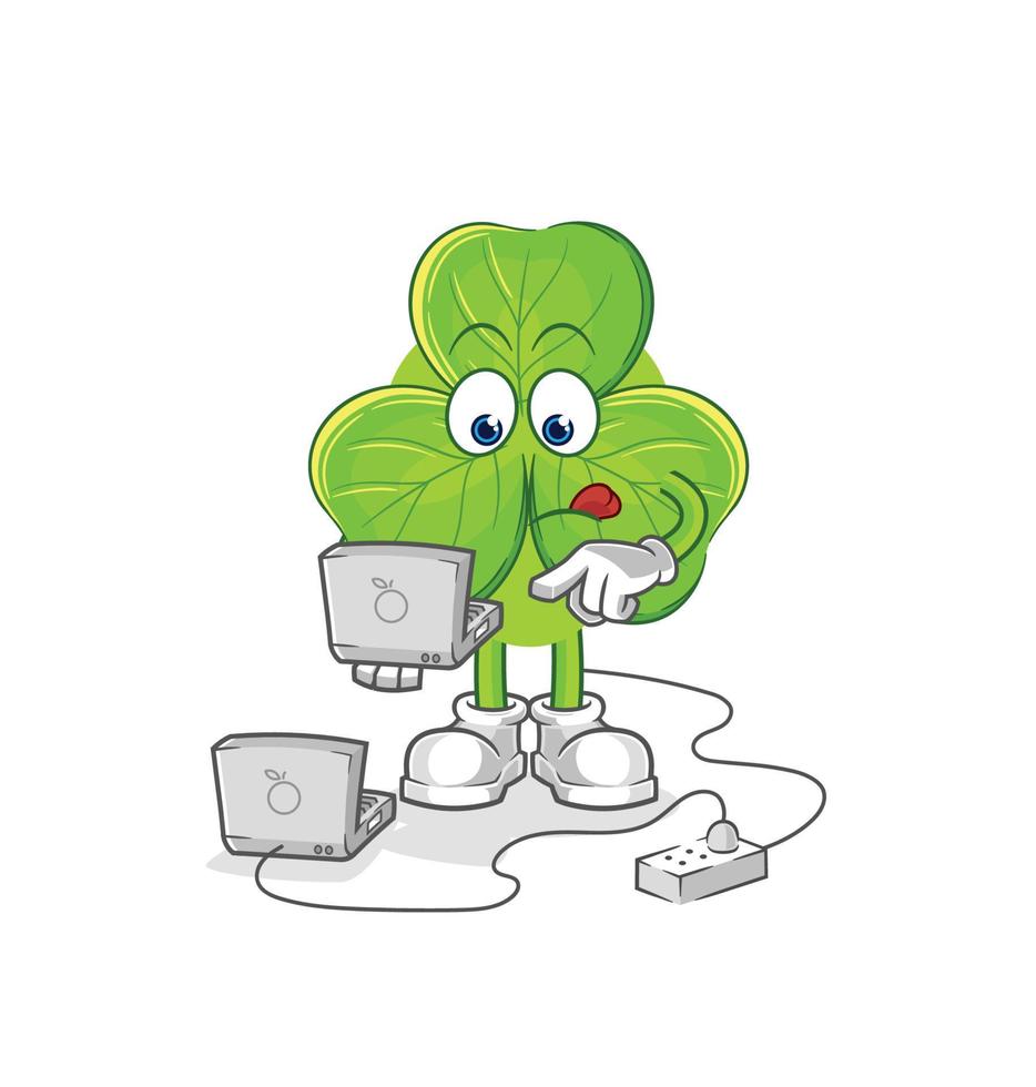 clover character cartoon vector