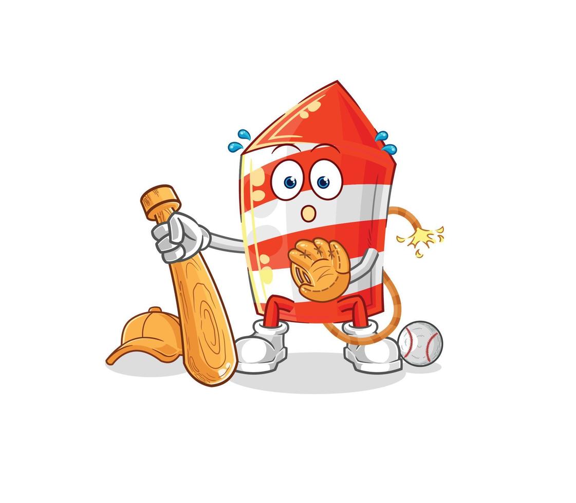 fireworks rocket character vector