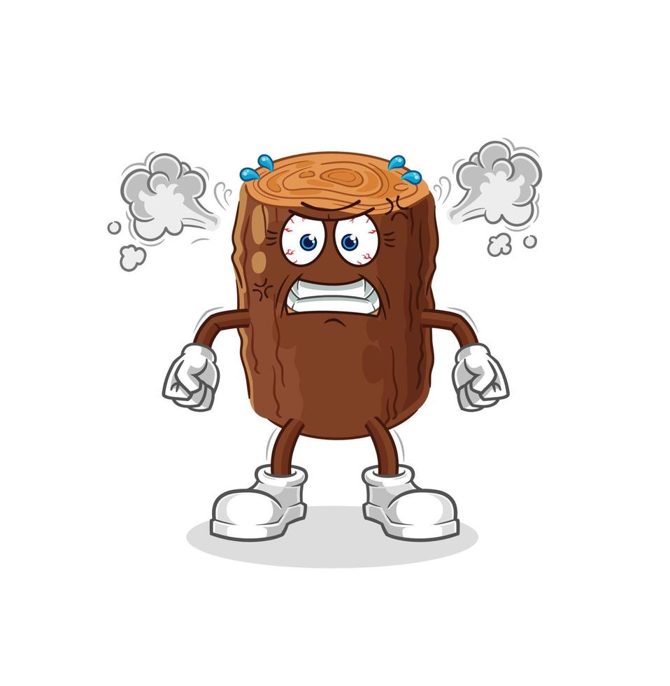 log cute cartoon character vector