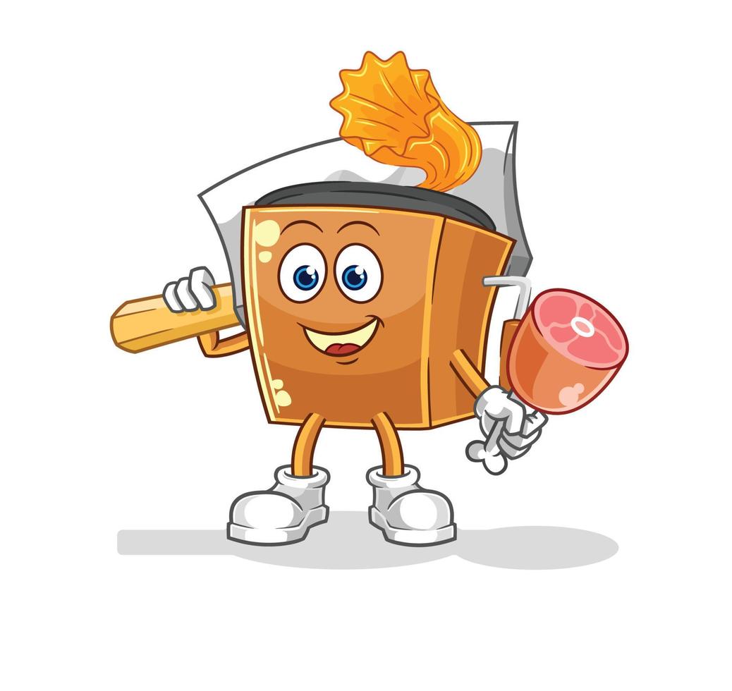 record player mascot vector