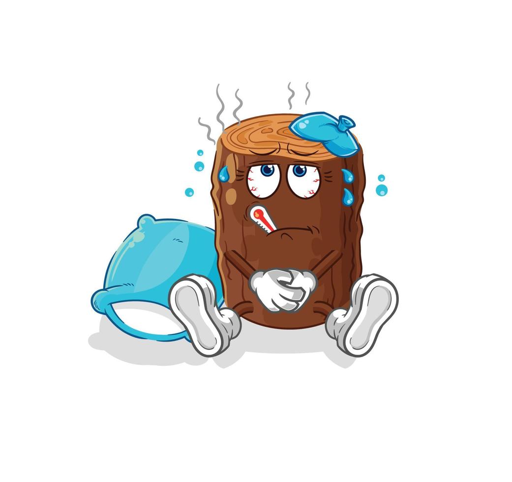 log cute cartoon character vector