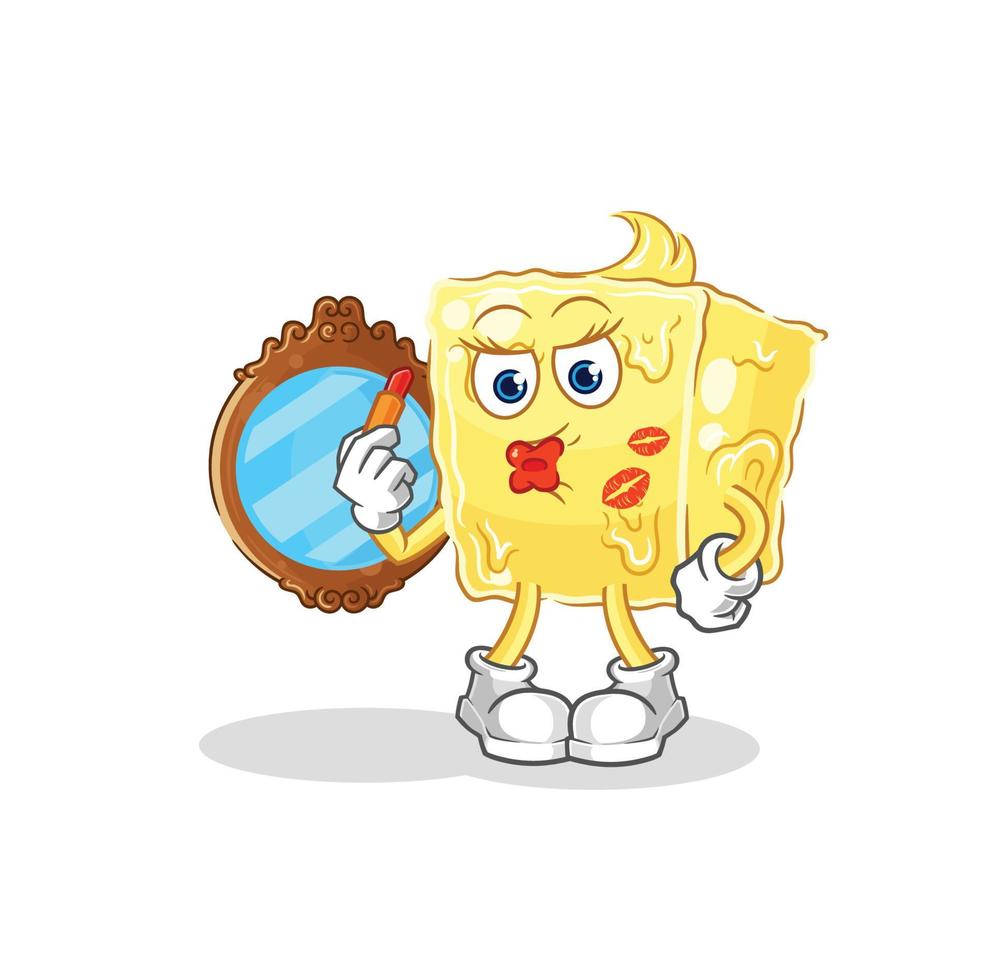 butter character cartoon vector