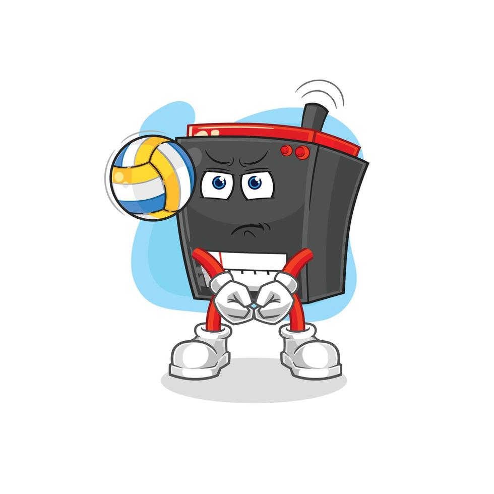 radio cartoon character vector