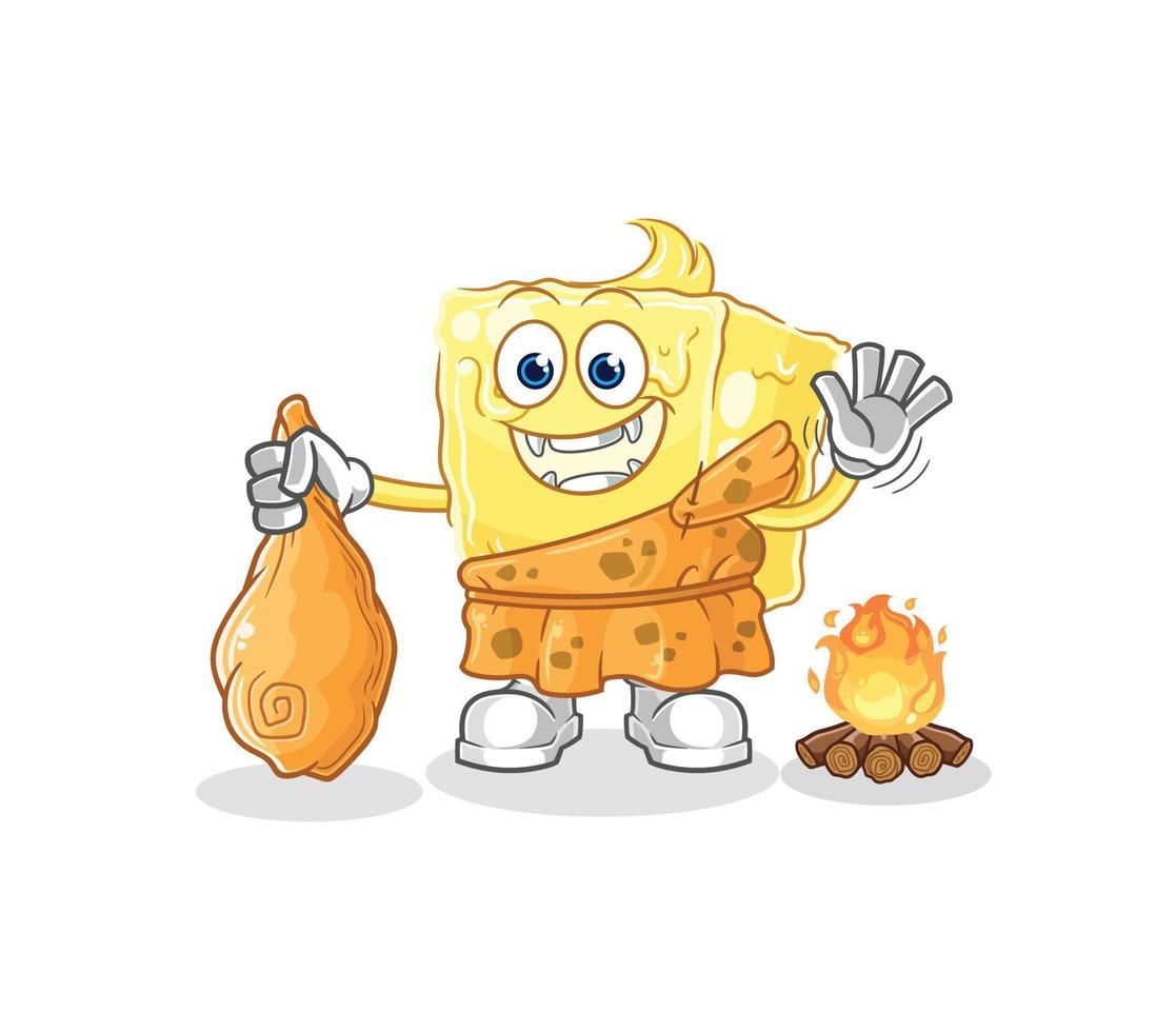 butter character cartoon vector