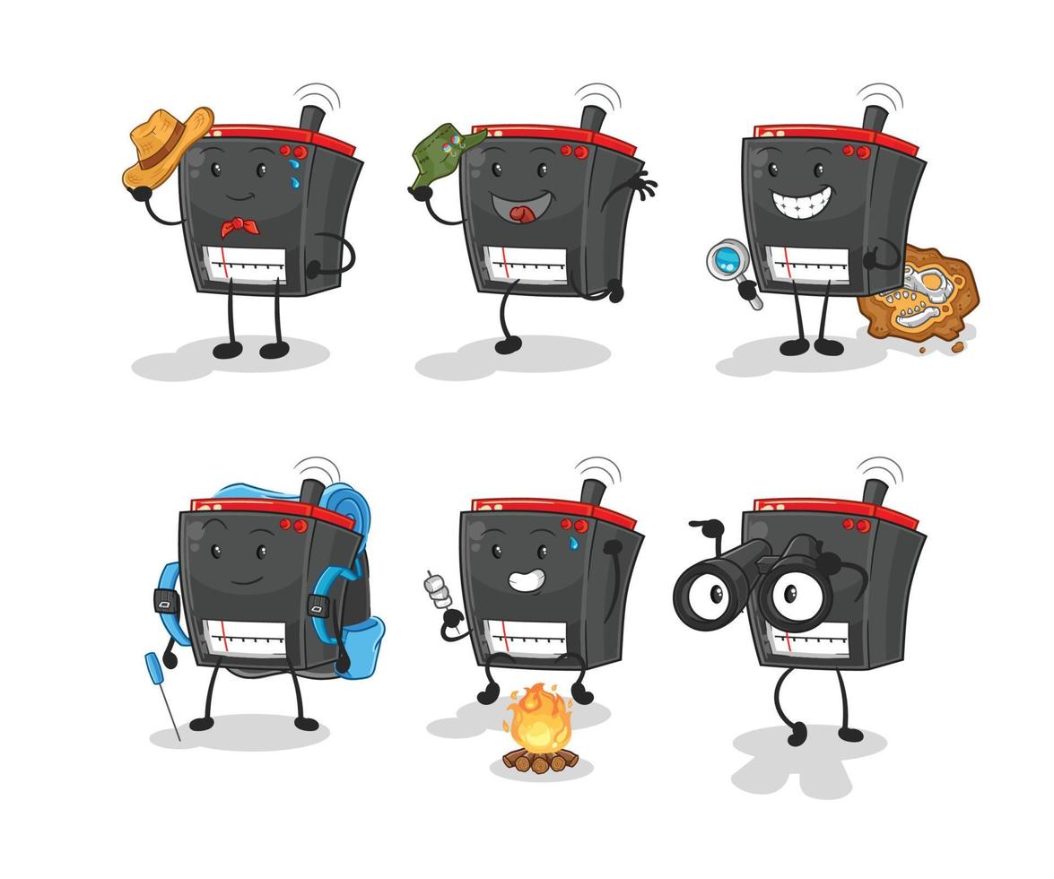 radio cartoon character vector