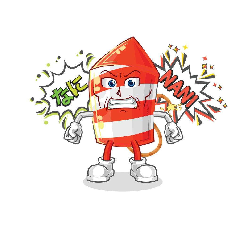 fireworks cartoon character vector