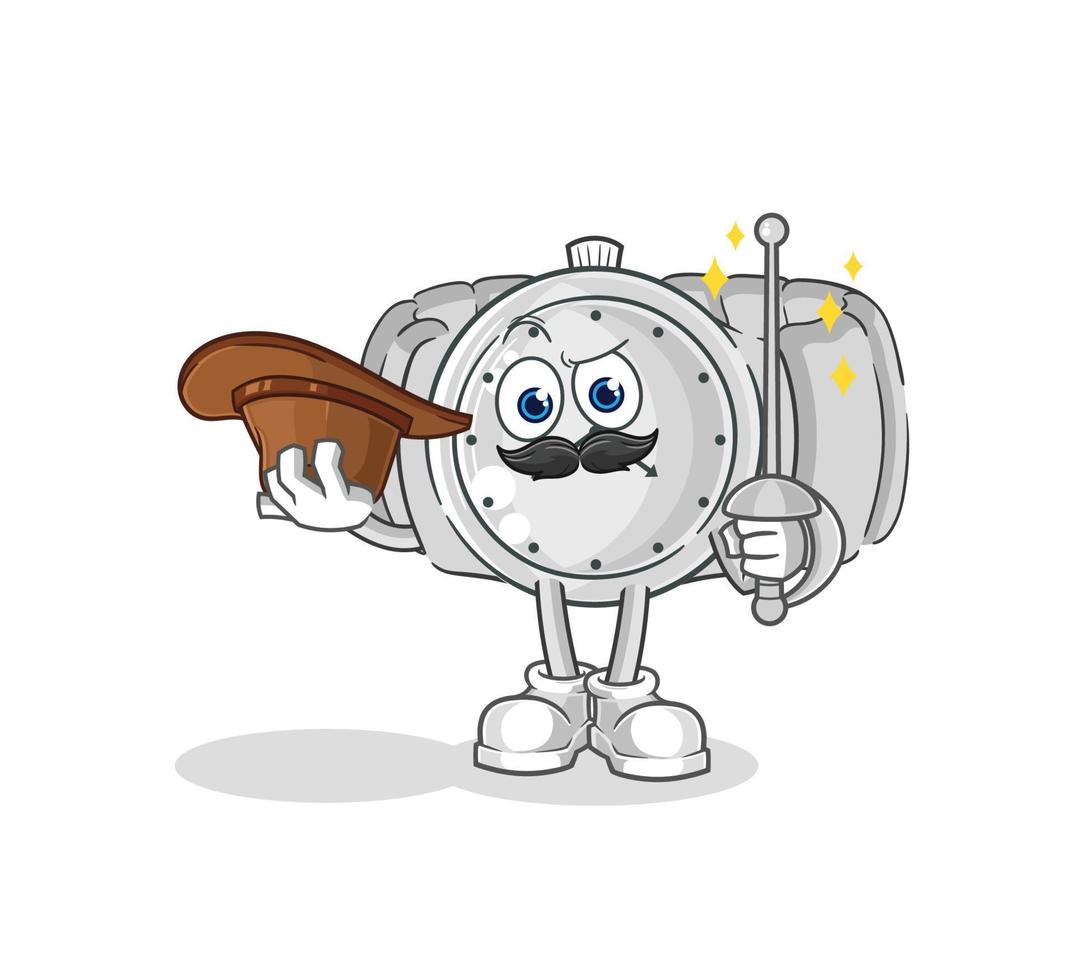 wristwatch cartoon character vector