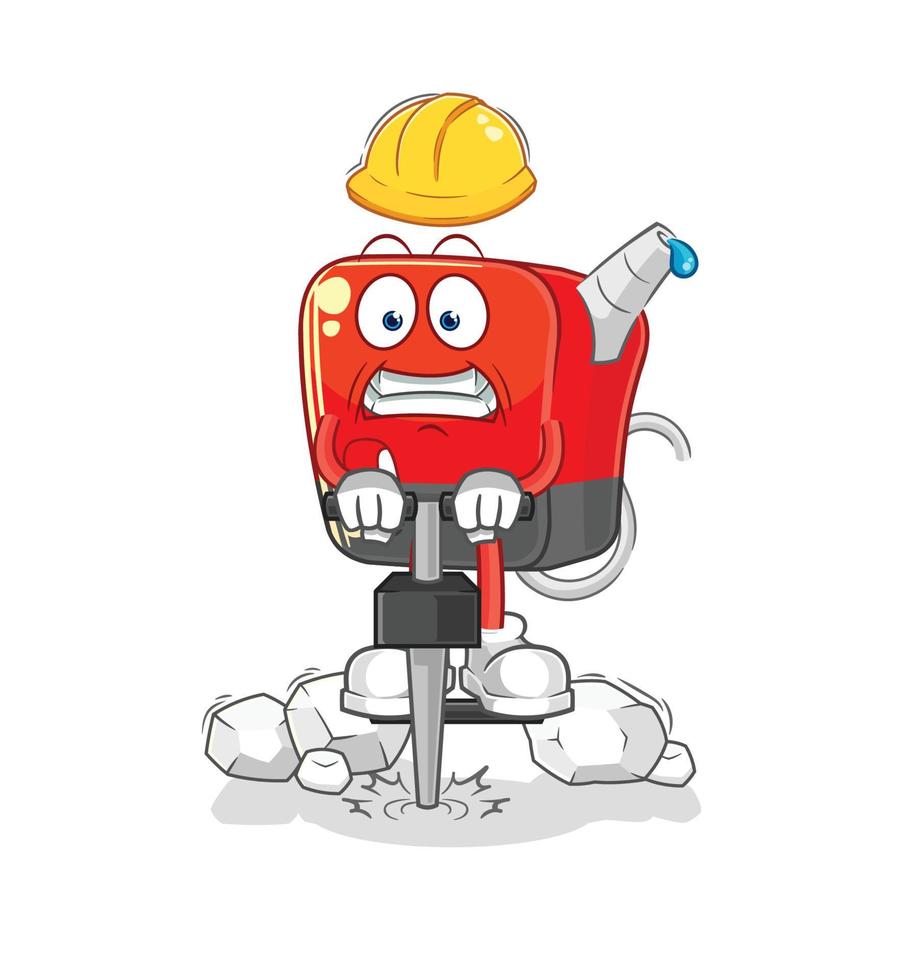 gasoline pump mascot vector