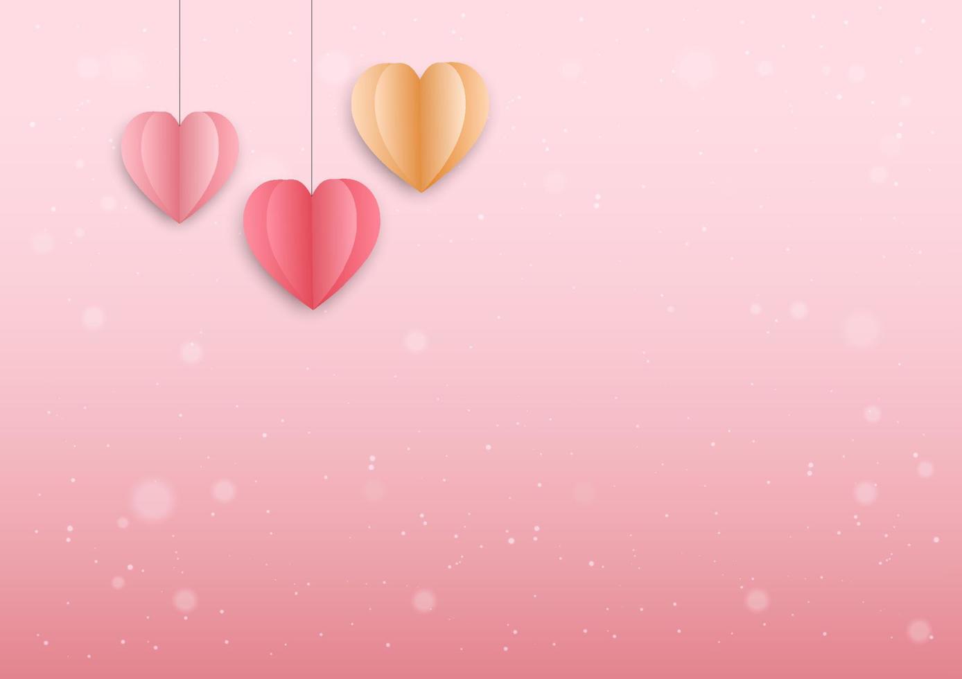 fondo rosa para el festival y la boda de san valentín vector