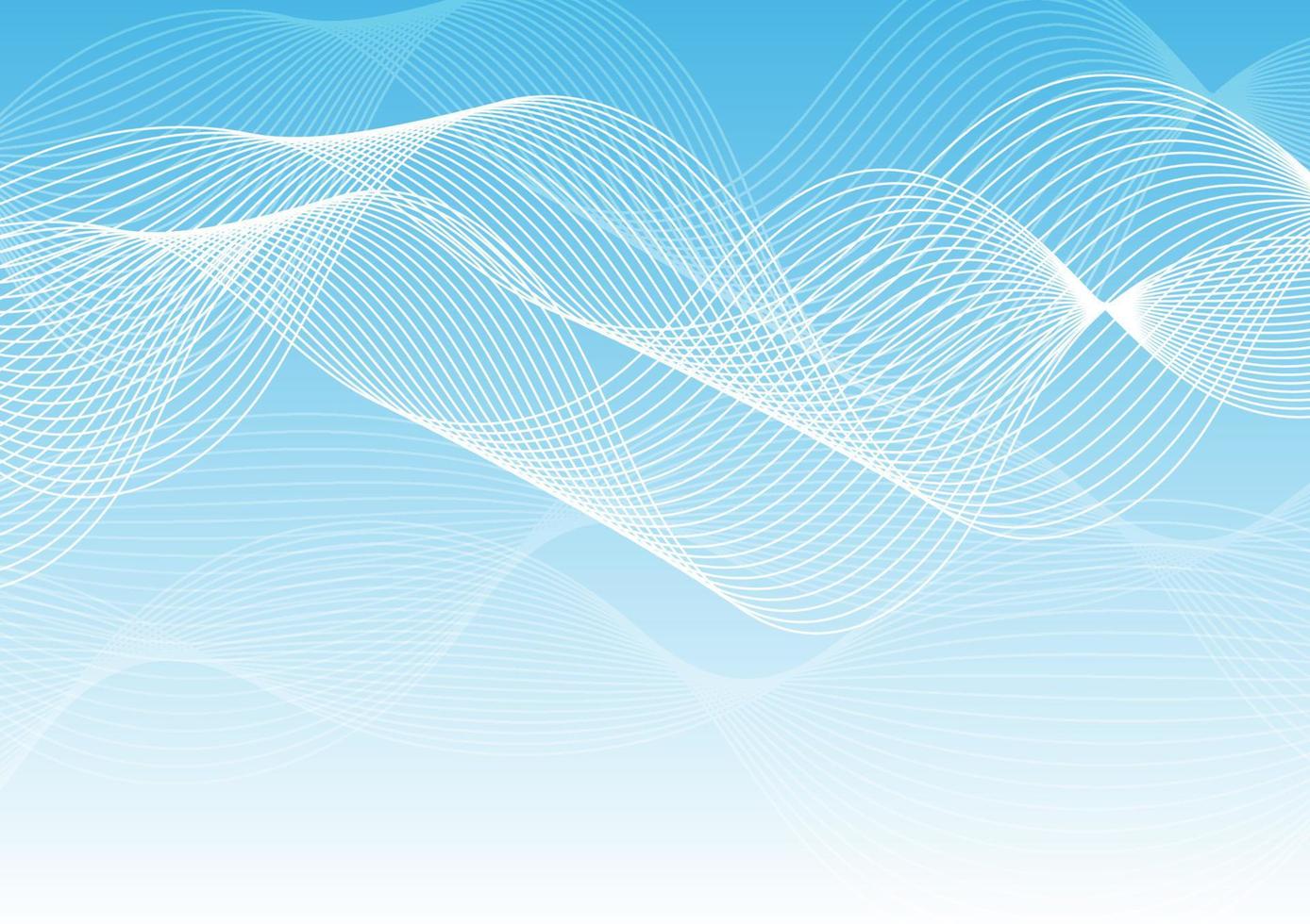 Wavy blue, white  abstract background. vector