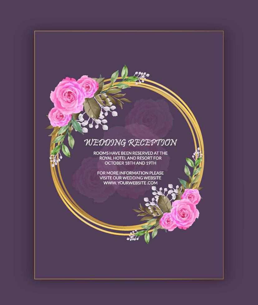 Luxury Wedding invitation card. Wedding invitation template. vector