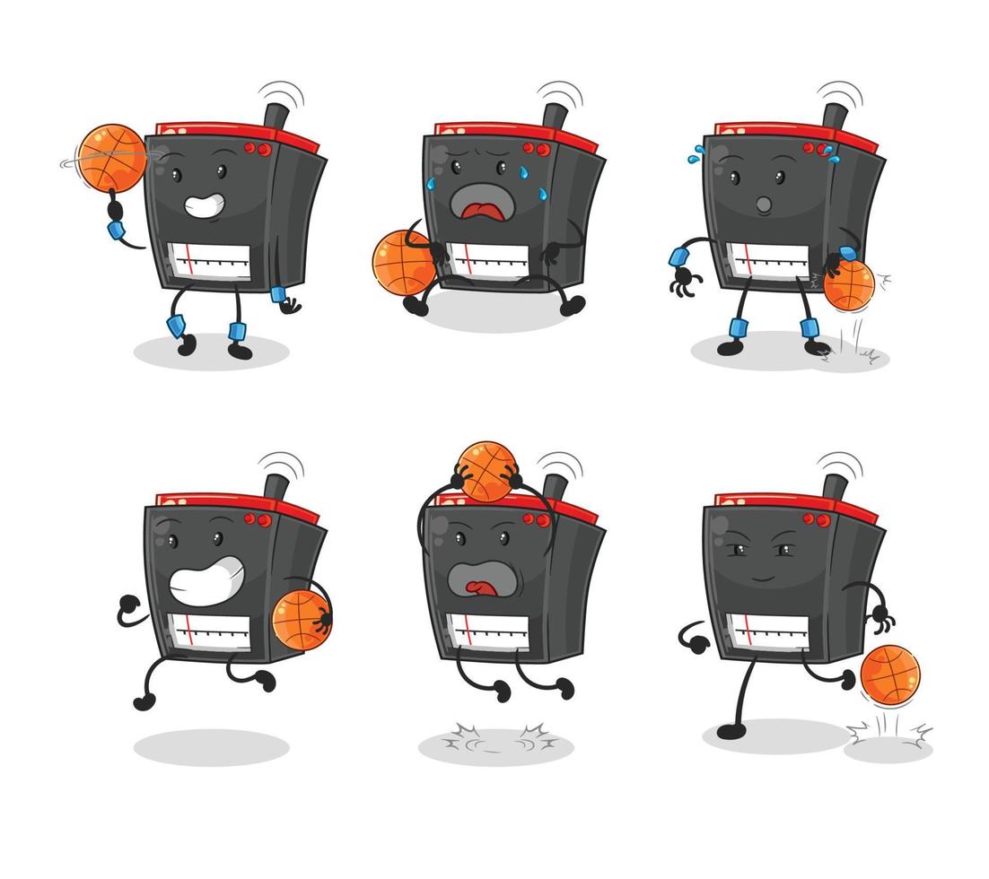 radio cartoon character vector