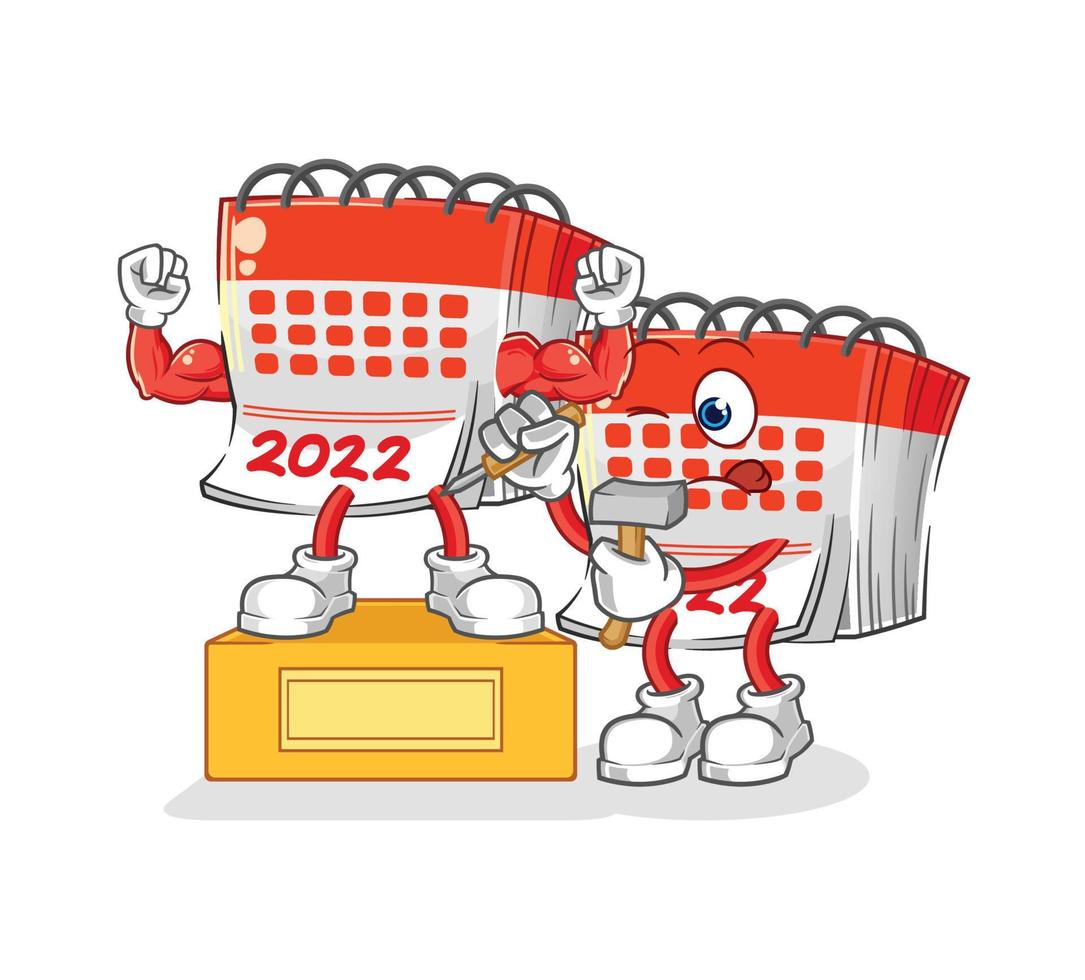 calendar mascot vector
