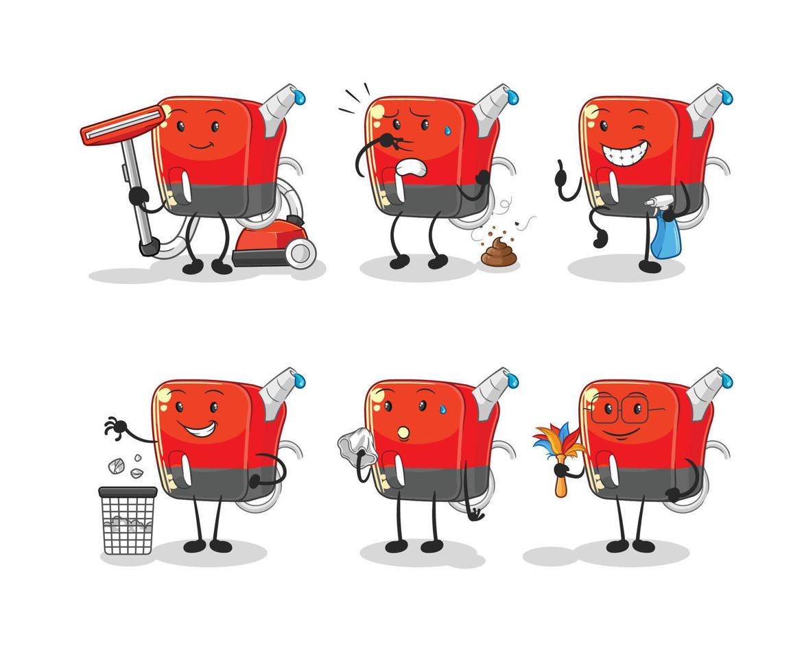 gasoline pump mascot vector